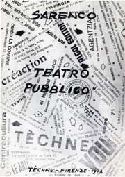 Sarenco,Teatro pubblico, 1973